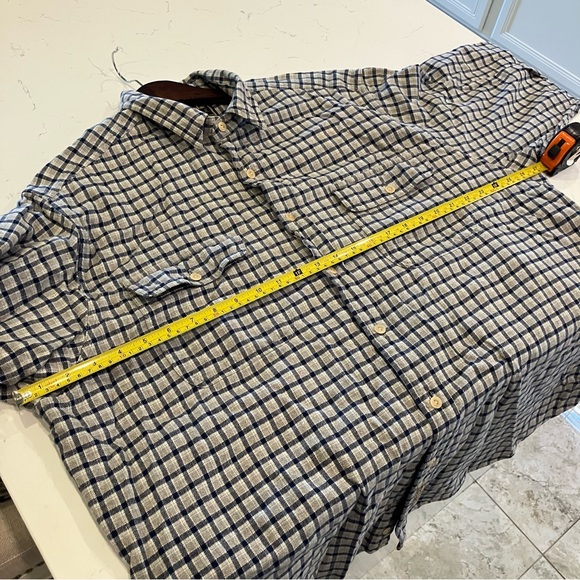 Vintage Abercrombie & Fitch Button Up Flannel Shirt Mens XL Plaid 90s Baggy Long - Picture 9 of 10